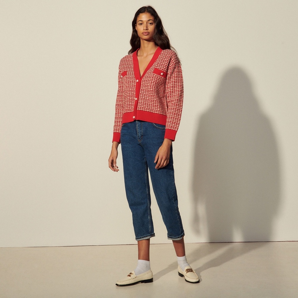 Sandro Paris Tweed Cardigan Size 1